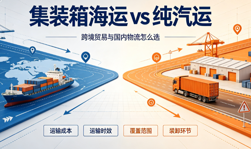 集装箱海运 vs 纯汽运：区别在哪？企业发货该如何选？