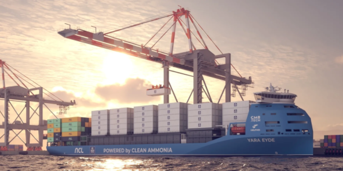 中国船厂制造全球首艘氨动力集装箱船订单