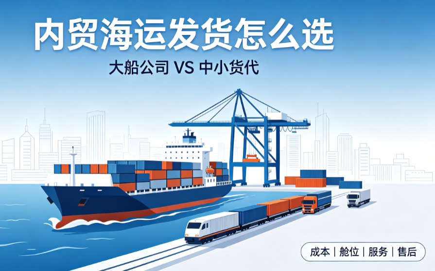内贸海运发货选大船公司还是中小货代？成本、舱位、售后全维度对比